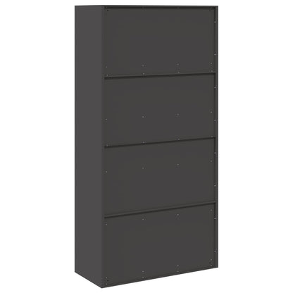 vidaXL Storage Cabinet Black 90 x 40 x 180 cm Steel