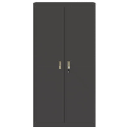 vidaXL Storage Cabinet Black 90 x 40 x 180 cm Steel