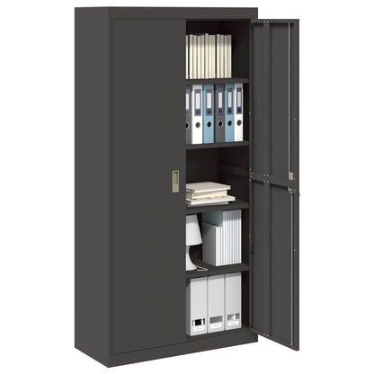 vidaXL Storage Cabinet Black 90 x 40 x 180 cm Steel