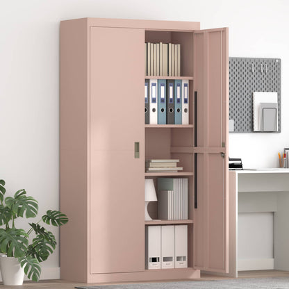 vidaXL Storage Cabinet Pink 90 x 40 x 180 cm Steel