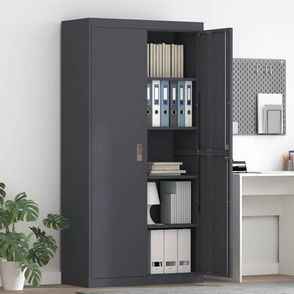 vidaXL Storage Cabinet Anthracite 90 x 40 x 180 cm Steel