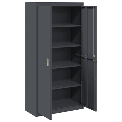 vidaXL Storage Cabinet Anthracite 90 x 40 x 180 cm Steel