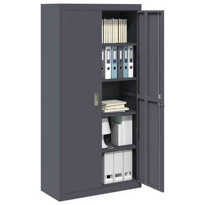 vidaXL Storage Cabinet Anthracite 90 x 40 x 180 cm Steel
