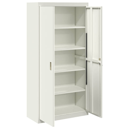 vidaXL Storage Cabinet White 90 x 40 x 180 cm Steel