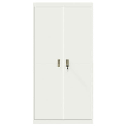 vidaXL Storage Cabinet White 90 x 40 x 180 cm Steel