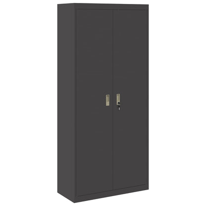 vidaXL Storage Cabinet Black 90 x 40 x 200 cm Steel