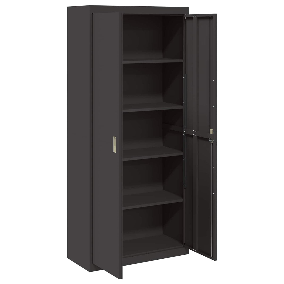 vidaXL Storage Cabinet Black 90 x 40 x 200 cm Steel