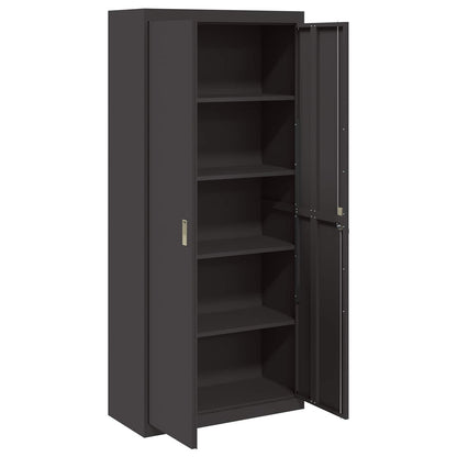vidaXL Storage Cabinet Black 90 x 40 x 200 cm Steel