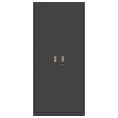vidaXL Storage Cabinet Black 90 x 40 x 200 cm Steel