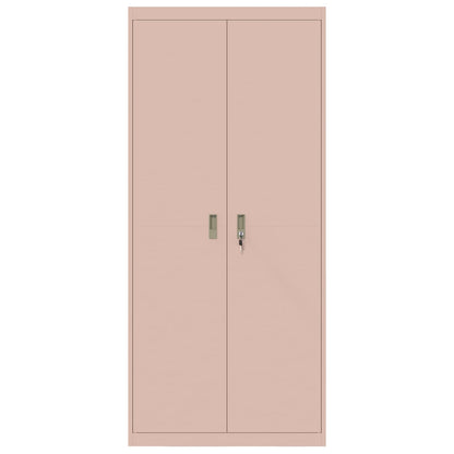 vidaXL Storage Cabinet Pink 90 x 40 x 200 cm Steel