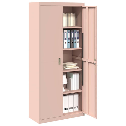 vidaXL Storage Cabinet Pink 90 x 40 x 200 cm Steel
