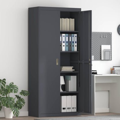 vidaXL Storage Cabinet Anthracite 90 x 40 x 200 cm Steel
