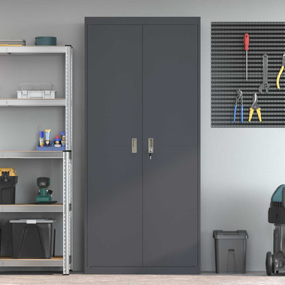 vidaXL Storage Cabinet Anthracite 90 x 40 x 200 cm Steel