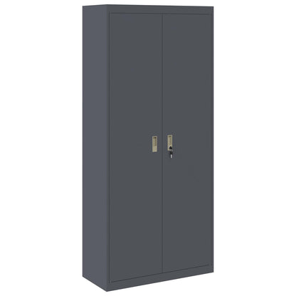 vidaXL Storage Cabinet Anthracite 90 x 40 x 200 cm Steel