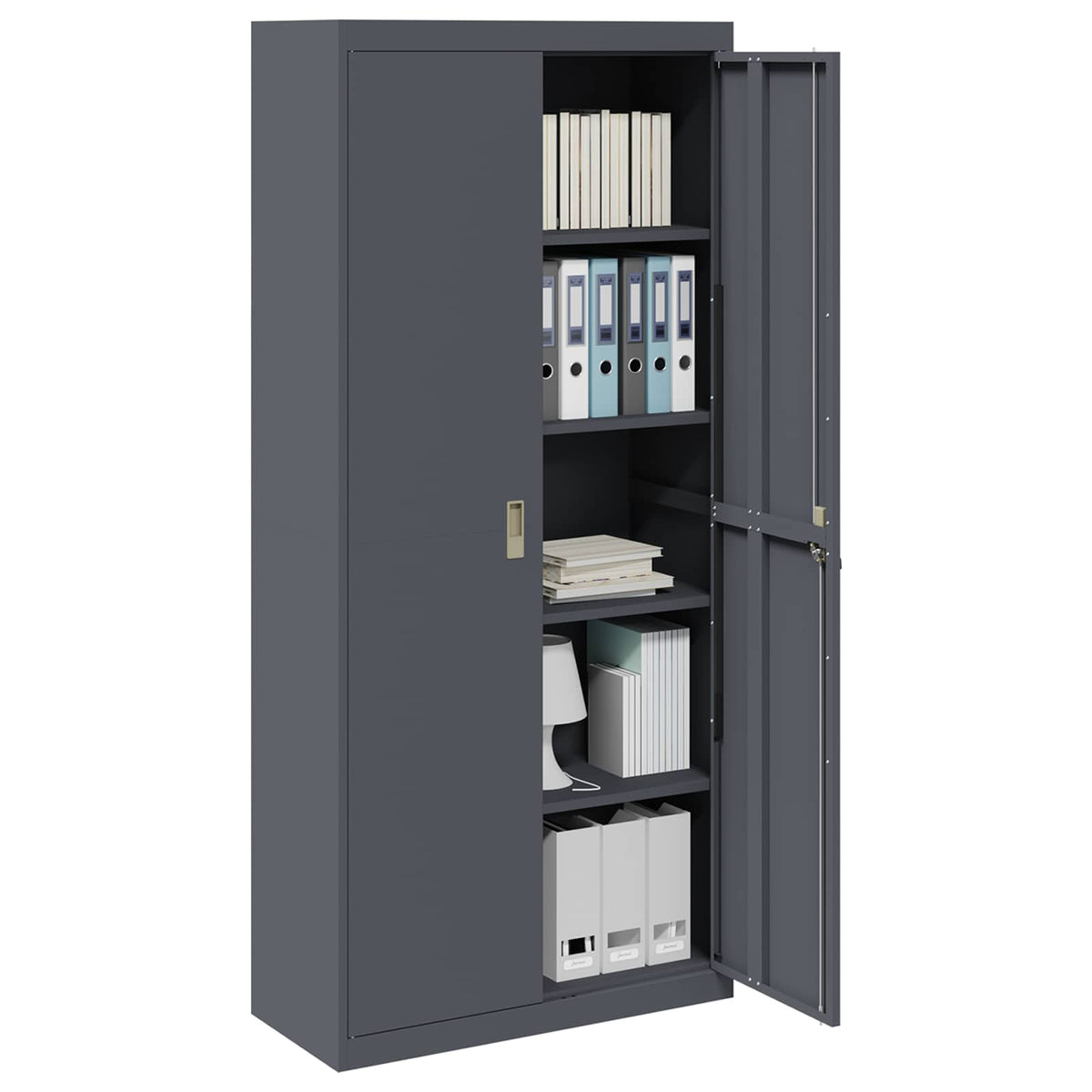 vidaXL Storage Cabinet Anthracite 90 x 40 x 200 cm Steel