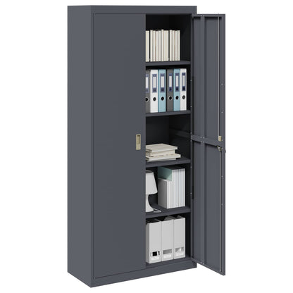 vidaXL Storage Cabinet Anthracite 90 x 40 x 200 cm Steel