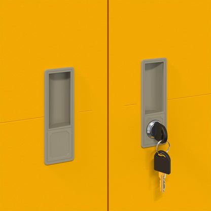 vidaXL Storage Cabinet Mustard Yellow 90 x 40 x 200 cm Steel