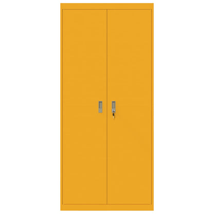 vidaXL Storage Cabinet Mustard Yellow 90 x 40 x 200 cm Steel