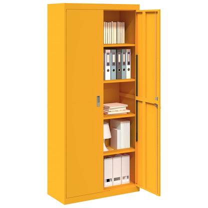 vidaXL Storage Cabinet Mustard Yellow 90 x 40 x 200 cm Steel