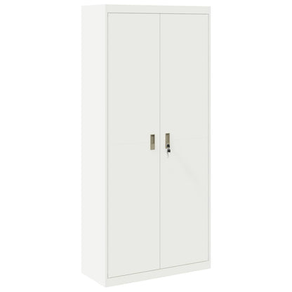 vidaXL Storage Cabinet White 90 x 40 x 200 cm Steel