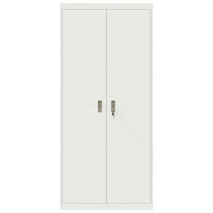 vidaXL Storage Cabinet White 90 x 40 x 200 cm Steel