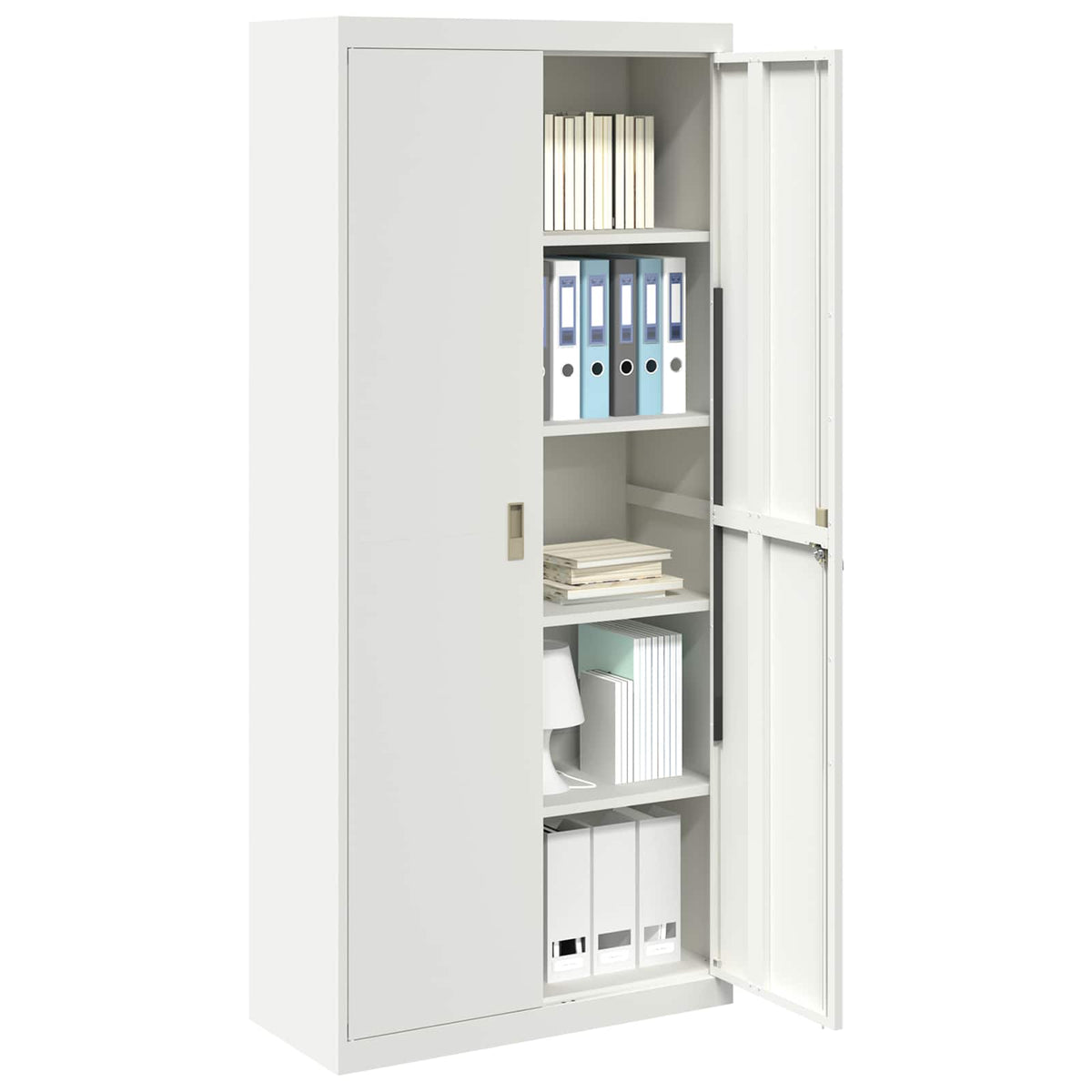 vidaXL Storage Cabinet White 90 x 40 x 200 cm Steel