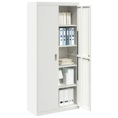 vidaXL Storage Cabinet White 90 x 40 x 200 cm Steel