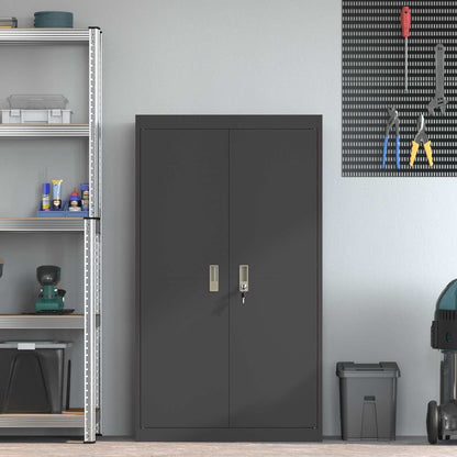 vidaXL Storage Cabinet Black 80 x 40 x140 cm Steel