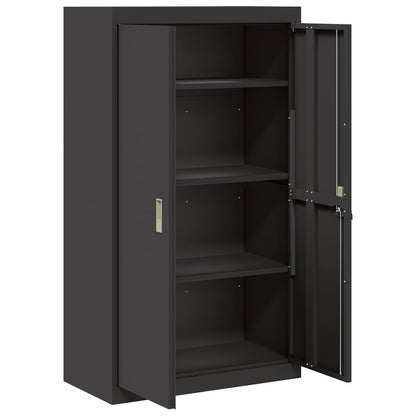 vidaXL Storage Cabinet Black 80 x 40 x140 cm Steel