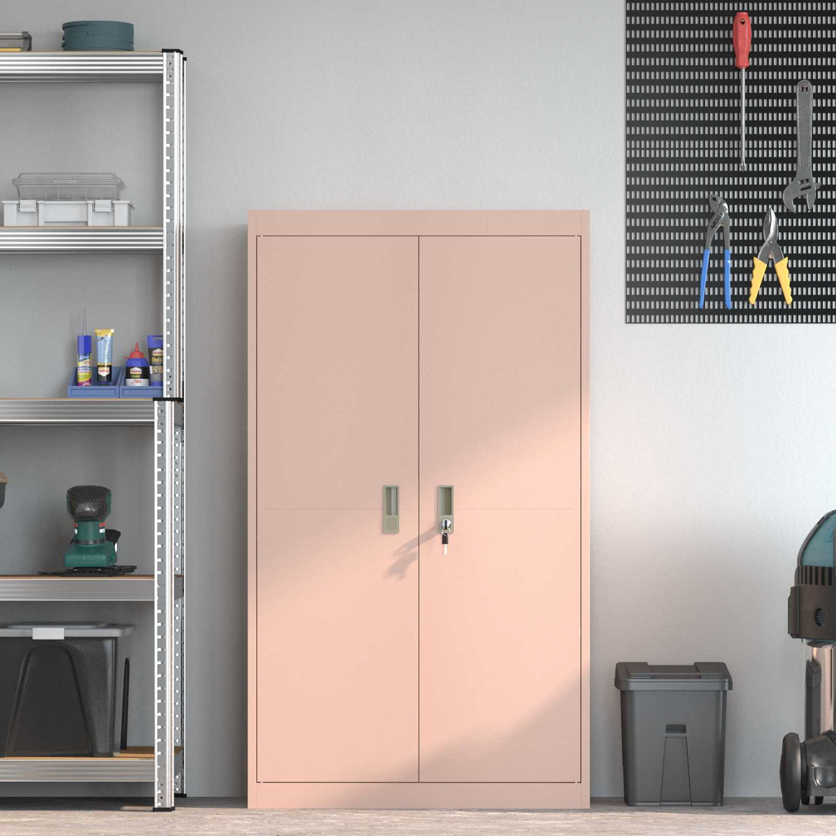 vidaXL Storage Cabinet Pink 80 x 40 x140 cm Steel
