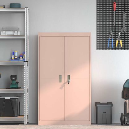vidaXL Storage Cabinet Pink 80 x 40 x140 cm Steel