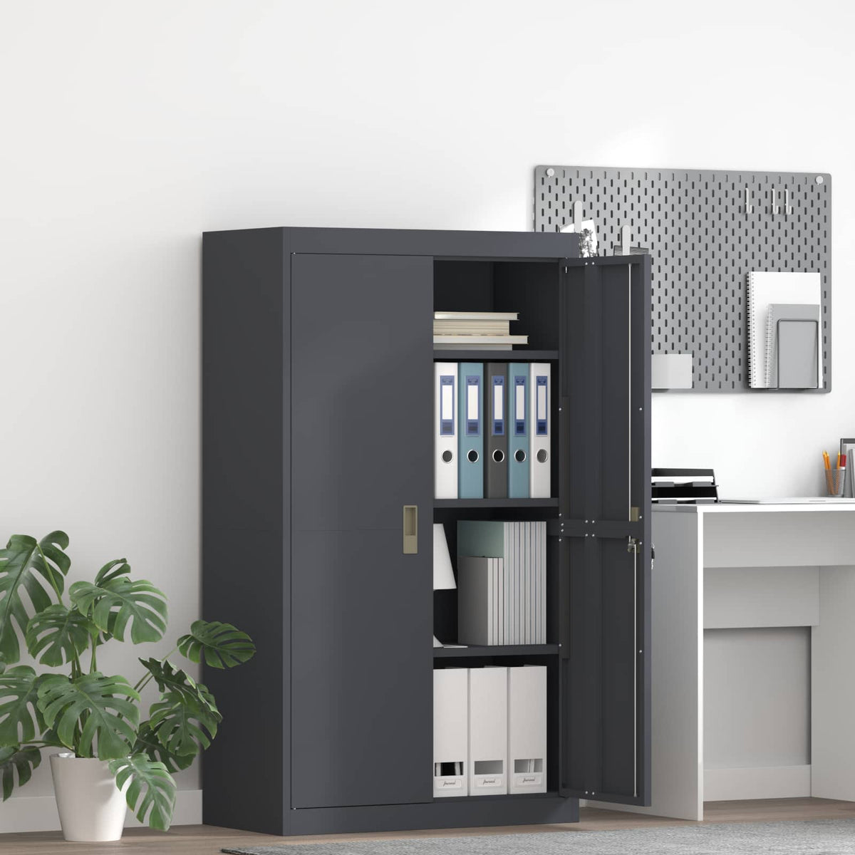 vidaXL Storage Cabinet Anthracite 80 x 40 x140 cm Steel
