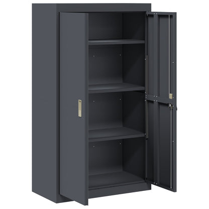 vidaXL Storage Cabinet Anthracite 80 x 40 x140 cm Steel