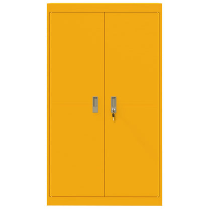 vidaXL Storage Cabinet Mustard Yellow 80 x 40 x140 cm Steel