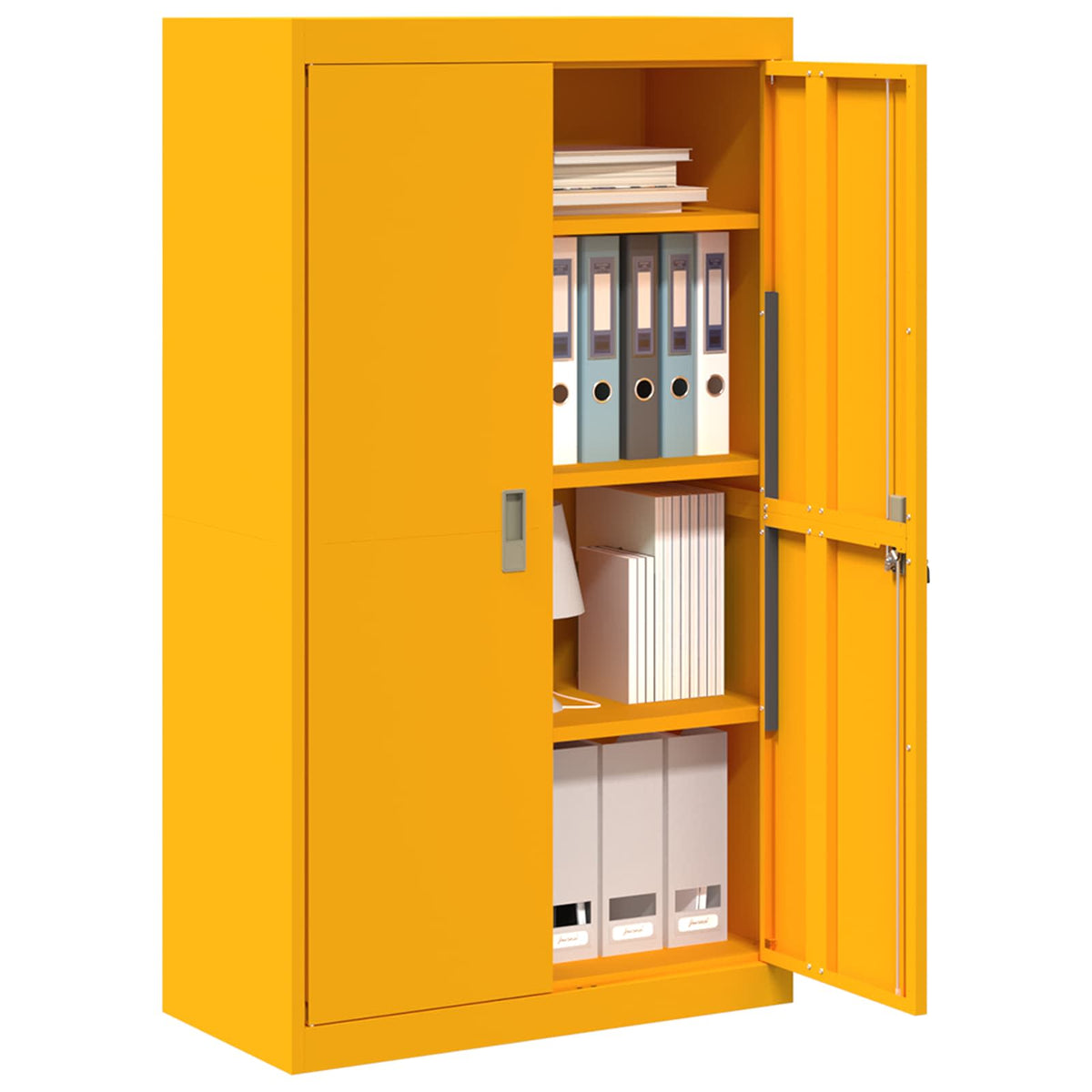 vidaXL Storage Cabinet Mustard Yellow 80 x 40 x140 cm Steel