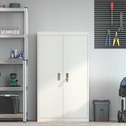 vidaXL Storage Cabinet White 80 x 40 x140 cm Steel