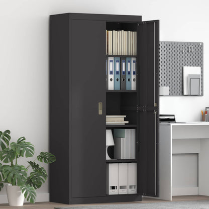 vidaXL Storage Cabinet Black 80 x 40 x180 cm Steel