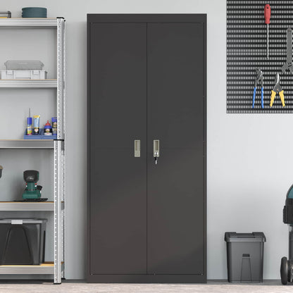 vidaXL Storage Cabinet Black 80 x 40 x180 cm Steel