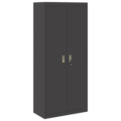 vidaXL Storage Cabinet Black 80 x 40 x180 cm Steel