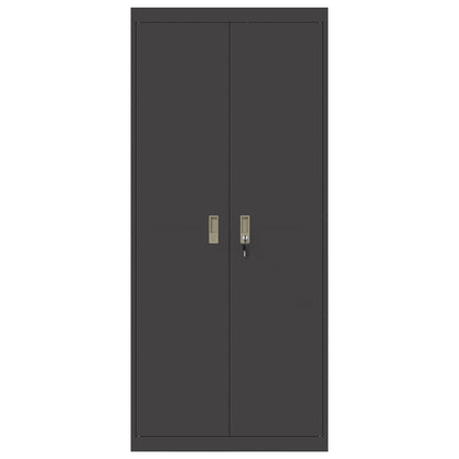 vidaXL Storage Cabinet Black 80 x 40 x180 cm Steel