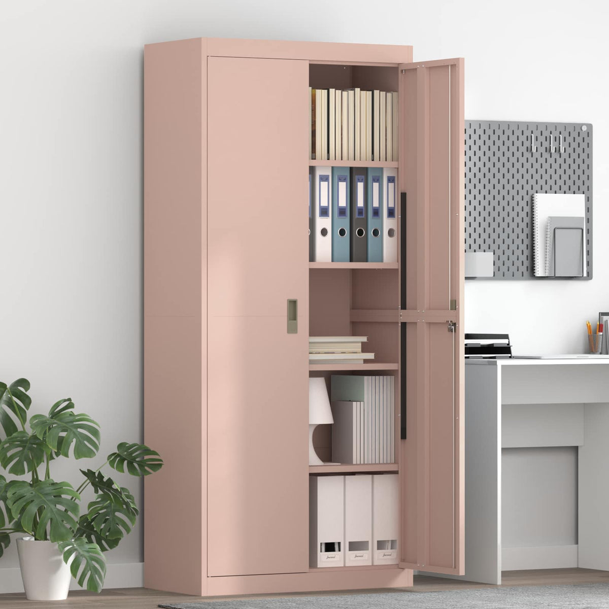vidaXL Storage Cabinet Pink 80 x 40 x180 cm Steel