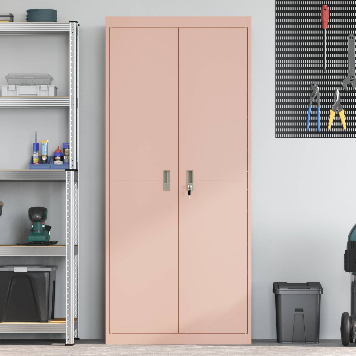 vidaXL Storage Cabinet Pink 80 x 40 x180 cm Steel