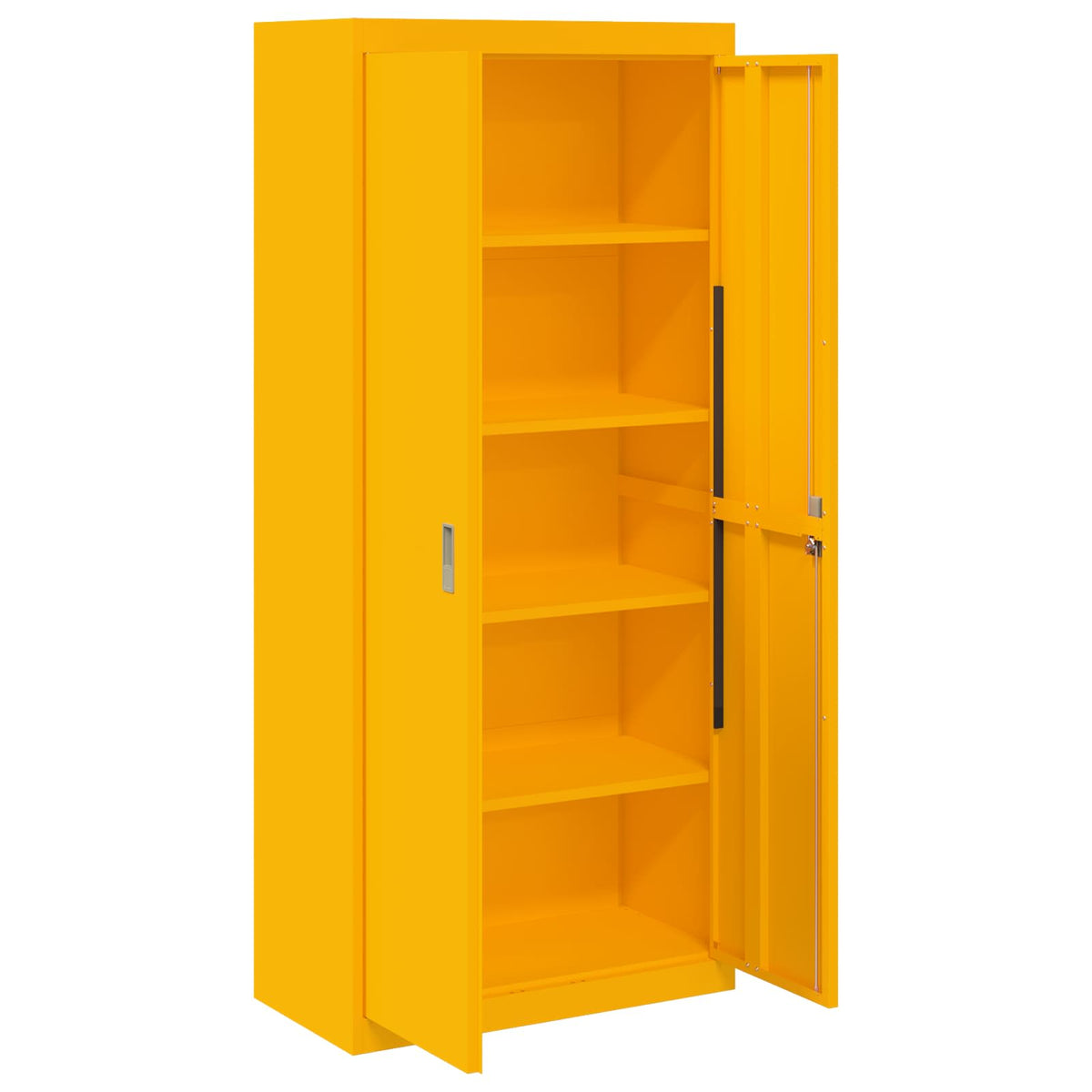 vidaXL Storage Cabinet Mustard Yellow 80 x 40 x180 cm Steel