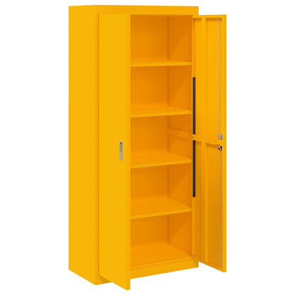 vidaXL Storage Cabinet Mustard Yellow 80 x 40 x180 cm Steel