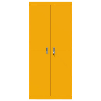 vidaXL Storage Cabinet Mustard Yellow 80 x 40 x180 cm Steel