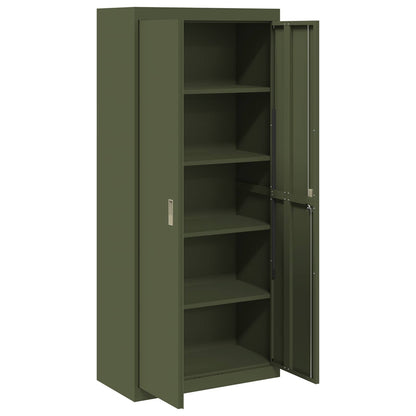 vidaXL Storage Cabinet Olive Green 80 x 40 x180 cm Steel