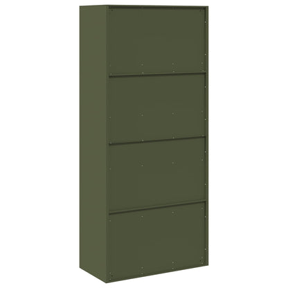 vidaXL Storage Cabinet Olive Green 80 x 40 x180 cm Steel