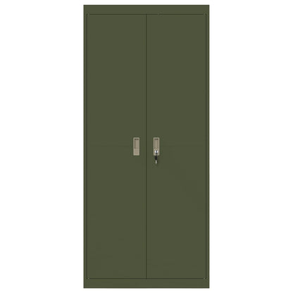 vidaXL Storage Cabinet Olive Green 80 x 40 x180 cm Steel