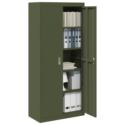 vidaXL Storage Cabinet Olive Green 80 x 40 x180 cm Steel