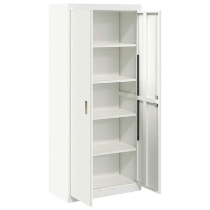 vidaXL Storage Cabinet White 80 x 40 x180 cm Steel